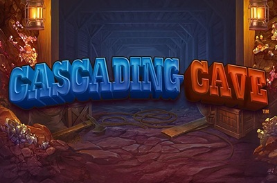 cascading cave slot logo