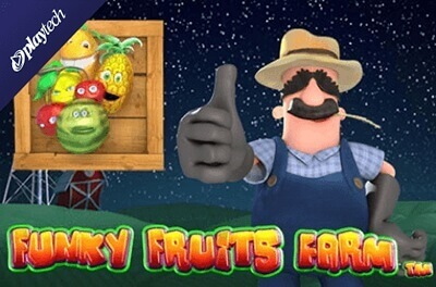 funky fruits farm slot logo