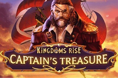 kingdoms rise captains treasure slot logo