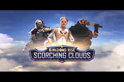 kingdoms rise scorching clouds slot logo