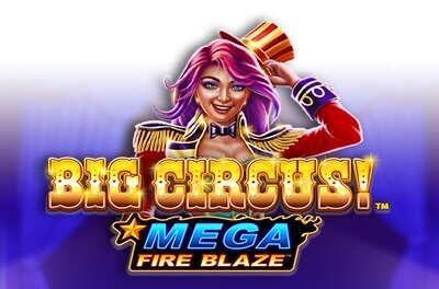 mega fire blaze big circus slot logo