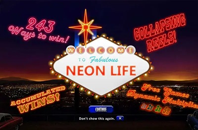 neon life slot logo