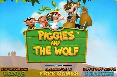 piggies and the wolf slot logo