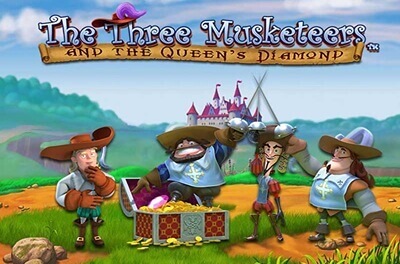 the three musketeers and the queen s diamond slot logo