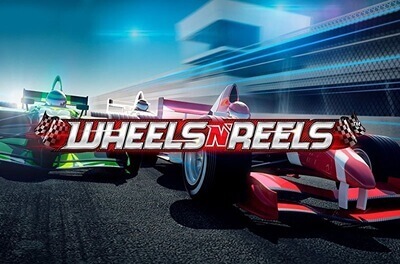 wheels n reels slot logo