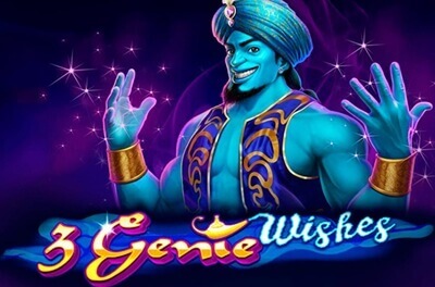 3 genie wishes slot logo