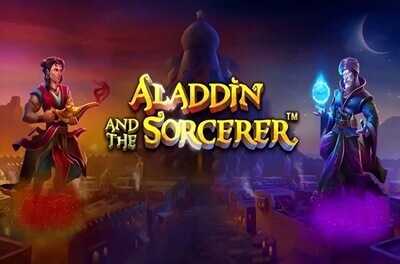 aladdin and the sorcerer slot logo