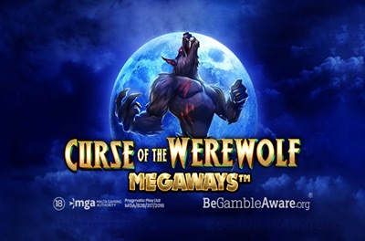 curse of the werewolf megaways slot logo