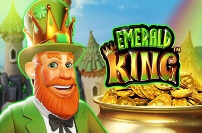 emerald king rainbow road slot logo