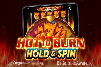 hot to burn hold spin slot logo