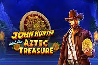 john hunter and the aztec treasure slot logo