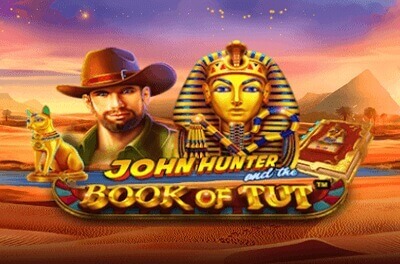 john hunter and the book of tut slot logo