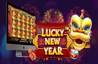 lucky new year slot logo