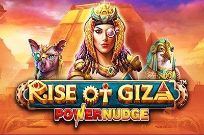 rise of giza powernudge slot logo