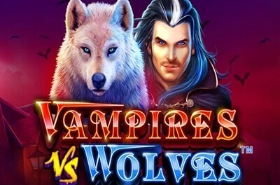 vampires vs wolves slot logo