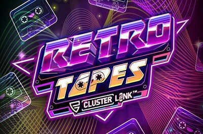 retro tapes slot logo