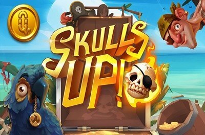 skulls up slot logo