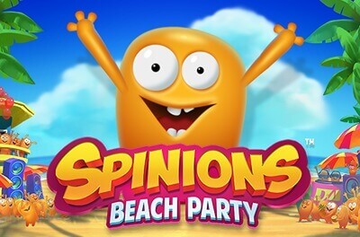 spinions beach party slot logo