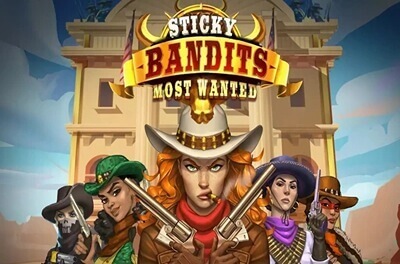 sticky bandits 3 most wanted slot logo