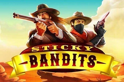 sticky bandits slot logo