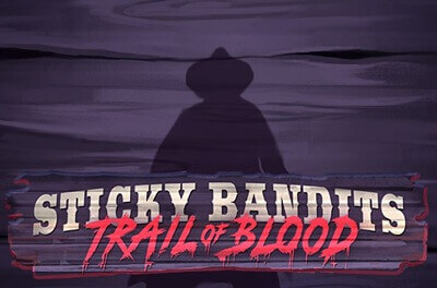 sticky bandits trail of blood slot logo