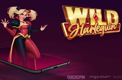 wild harlequin slot logo