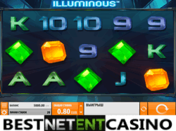 Illuminous video slot