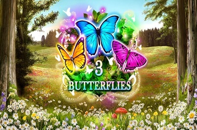 3 butterflies slot logo