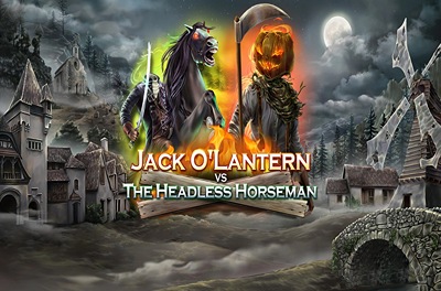 jack o lantern vs the headless horseman slot logo