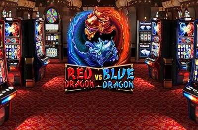 red dragon vs blue dragon slot logo