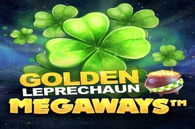 golden leprechaun megaways slot logo