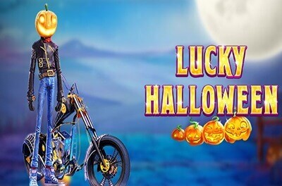 lucky halloween slot logo