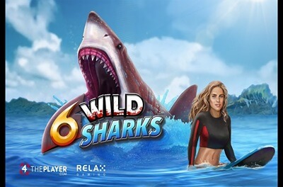 6 wild sharks slot logo