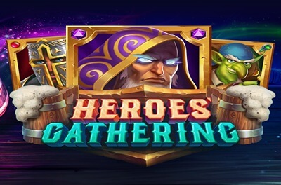 heroes gathering slot logo