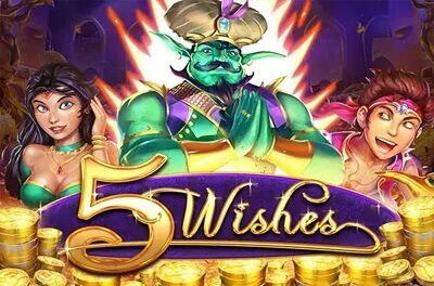 5 wishes slot logo