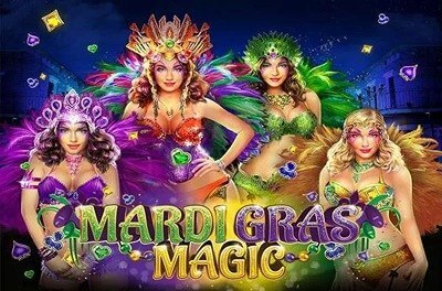 mardi gras magic slot logo