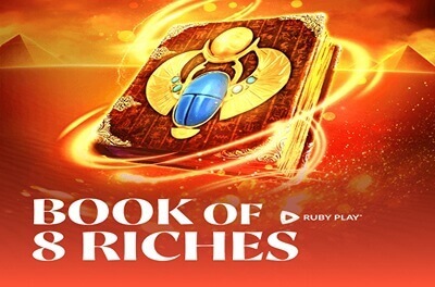 book of 8 riches slot logo