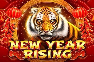 new year rising slot logo