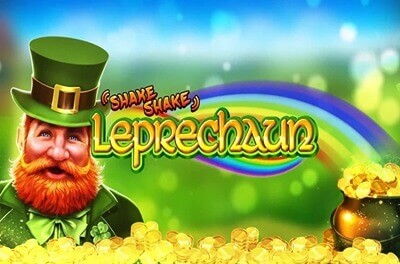 shake shake leprechaun slot logo