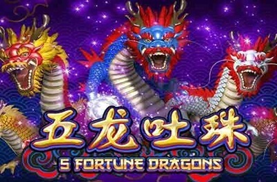 5 fortune dragons slot logo