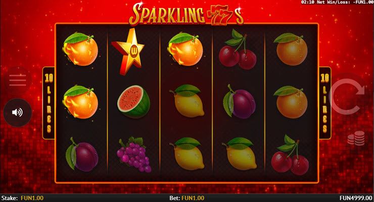 Sparkling 777s Slot Gameplay