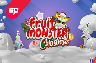 fruit monster christmas slot logo