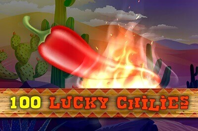 100 lucky chilies slot logo