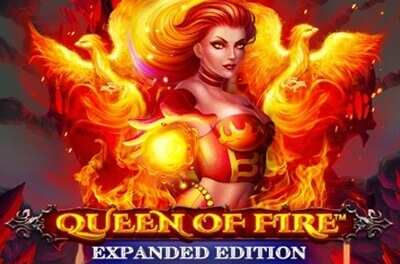 queen of fire expanded edition slot logo