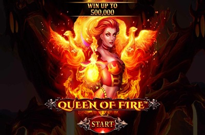 queen of fire slot logo