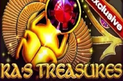 ras treasures slot logo