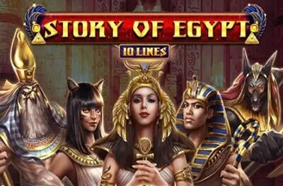 story of egypt 10 lines slot logo