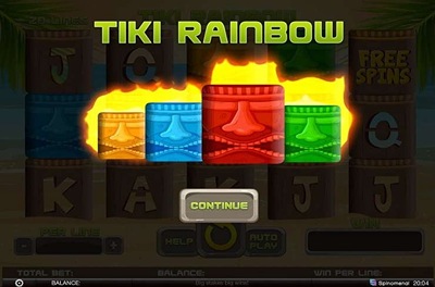 tiki rainbow slot logo