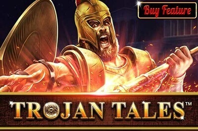 trojan tales slot logo