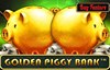 golden piggy bank slot logo